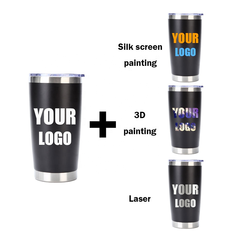 Custom 20oz double wall Vacuum Insulated Car Cup powder coated tumbler vacuum cup Thermal stainless steel coffee mug with lid  TY33