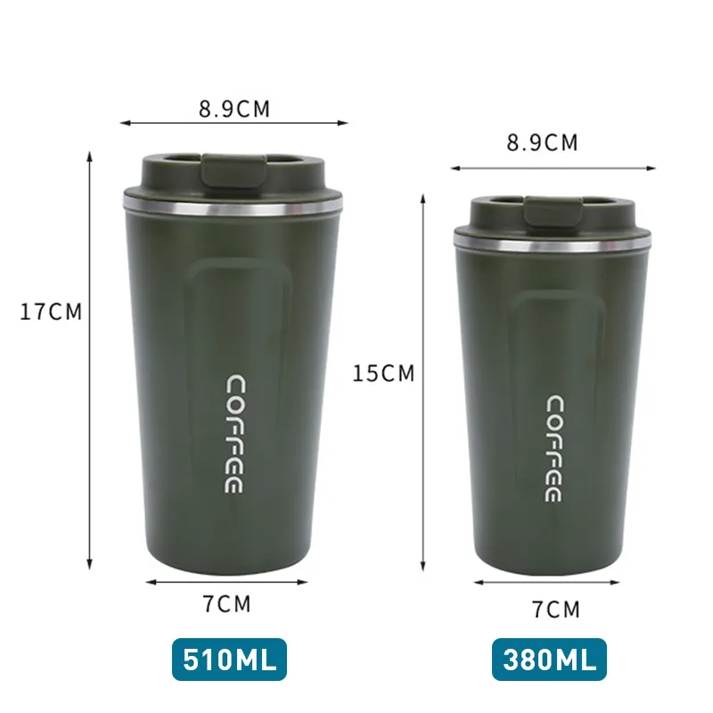 380ml 510ml Eco-friendly Double Walled Stainless Steel Travel Coffee Mug Vacuum Insulated Reusable Coffee Tumbler Cup LS2426