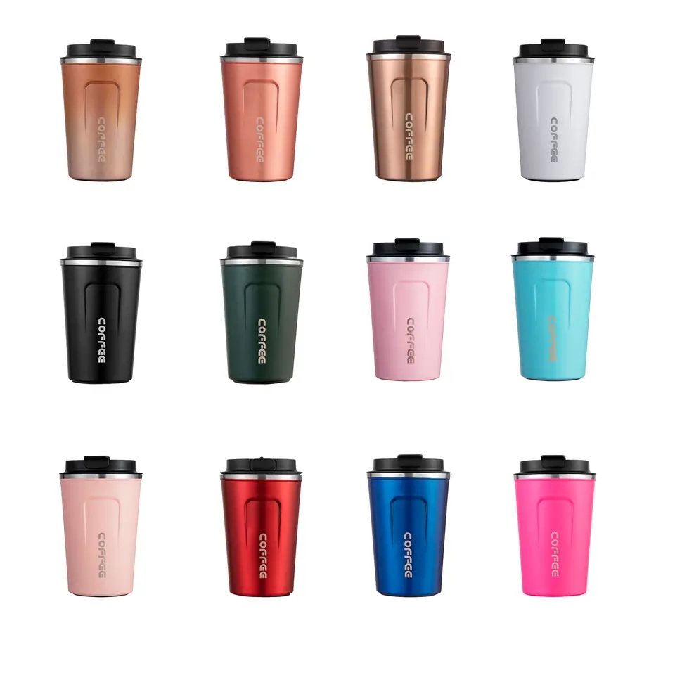 380ml 510ml Eco-friendly Double Walled Stainless Steel Travel Coffee Mug Vacuum Insulated Reusable Coffee Tumbler Cup LS2426