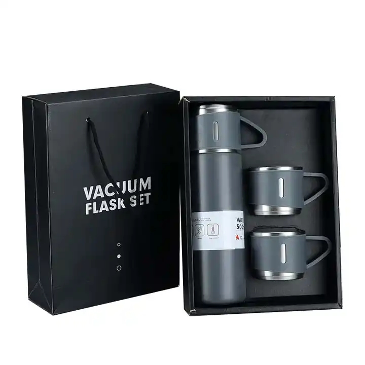 500ML Custom Business Gift 3-piece Stainless Steel Flasks Vacuum Thermos Cup Water Bottle Set  XR-30