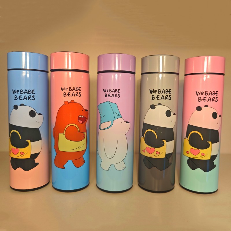 High Beauty Cartoon Stainless Steel Intelligent Temperature Book Bag Bear Insulation Cup Portable Water Cup for Children and Students to School  YJ-18