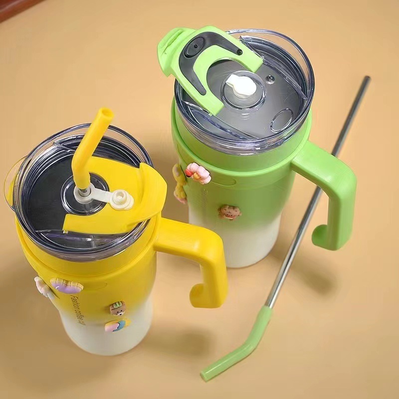 Popular 40oz Cup Car Stainless Steel Insulation Cup Big Mac Handle Car Portable Ice Fighter Gift Customization YS-42