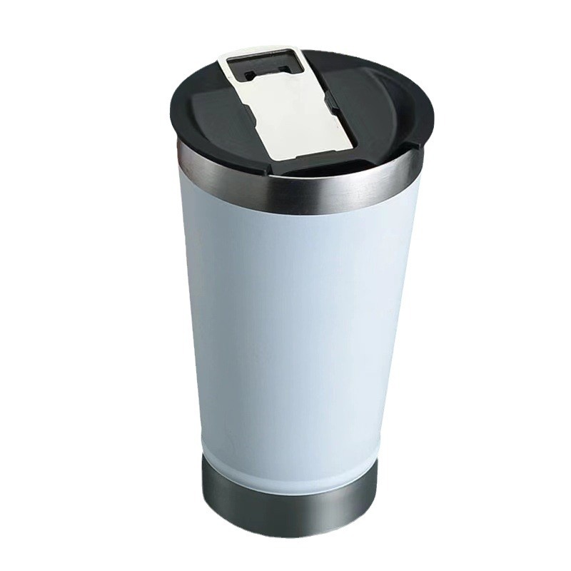 Buka botol kreatif mulut 304 cangkir baja stainless insulated Beer cup Outdoor portable vacuum car cup with insulation sleeve QY-26