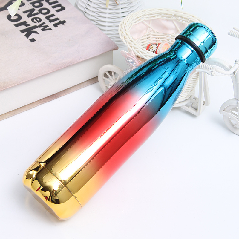 Electroplated Colorful Series Coke Bottles, Foreign Trade Sports Water Cup Creativity, 304 Stainless Steel Insulation Cup Wholesale Logo  XR-42