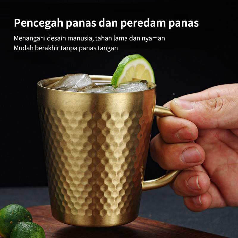 304 stainless diamond corricle cangkir teh korea cangkir bir kumur cangkir minuman dan jus gelas kreatif YL-29