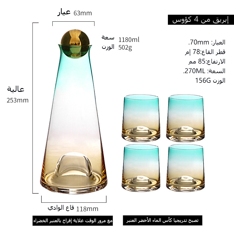 ويذاع البريق البارد على شكل مخروطي، وقلاعة تبريد مبردة من الزجاج النوردي (YM-106/258)