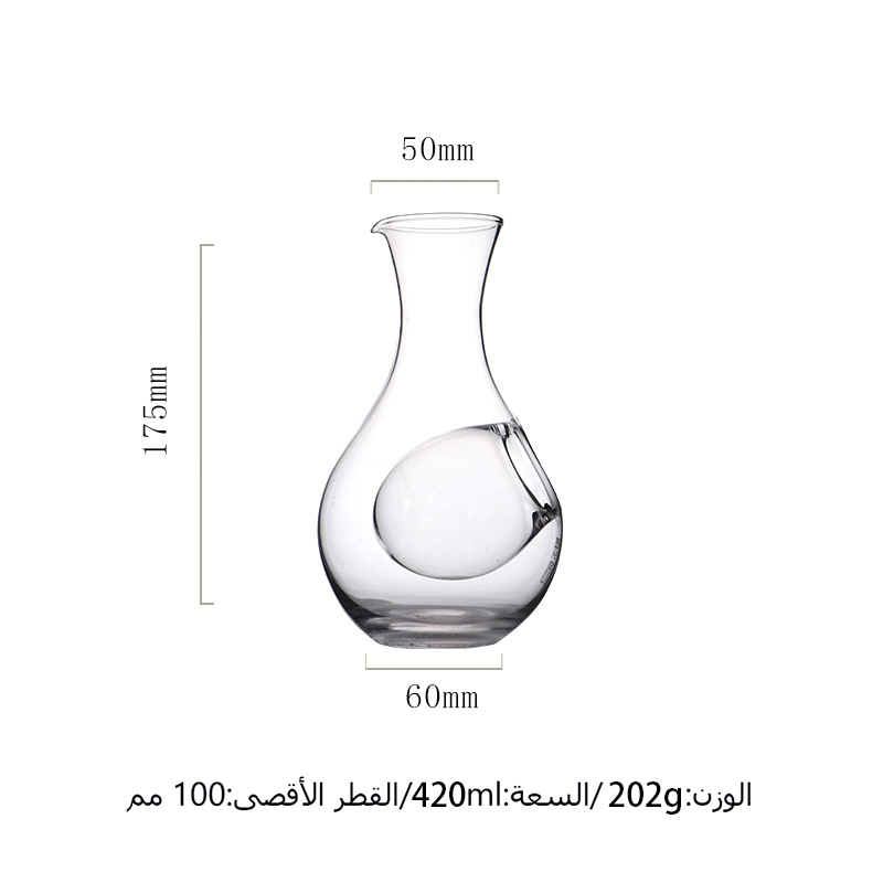 غلاية زجاجية ثلجية، جهاز مزود بالزجاج الكريستال الابتكاري YM-6/32