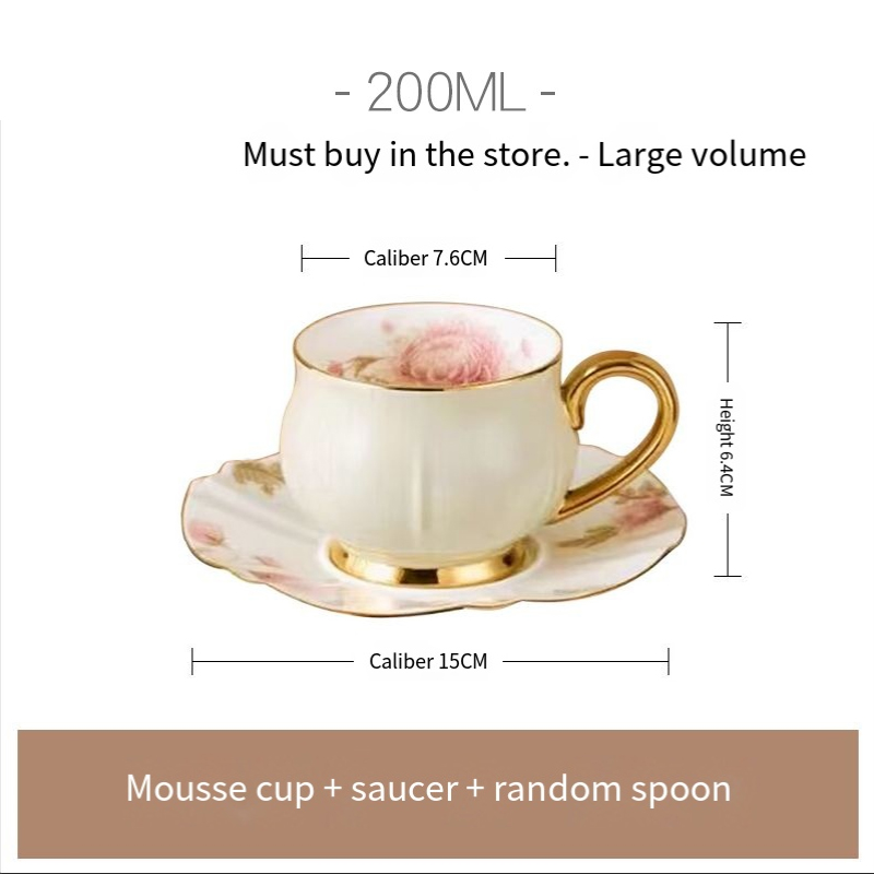 Italian bone China coffee cup exquisite couple cup 200ml cup saucer coffee set Italian hand tea cup wholesale BS-240