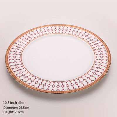 Restaurant Bone China steak steak plate model room decoration cloth ceramic Western food plate dish coffee tea BS-84