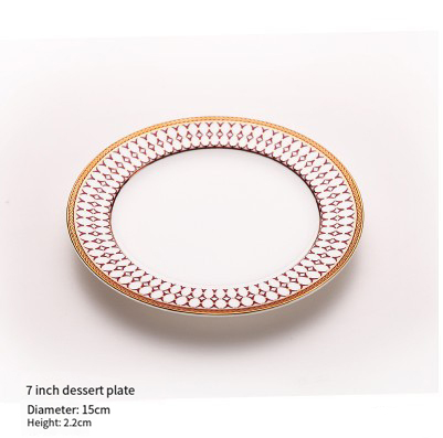 Restaurant Bone China steak steak plate model room decoration cloth ceramic Western food plate dish coffee tea BS-84