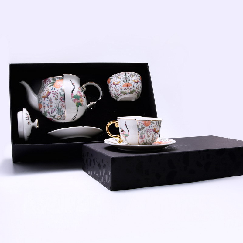 Coffee cup premium set European home luxury bone China English ceramic teacup exquisite retro afternoon tea set BS-350