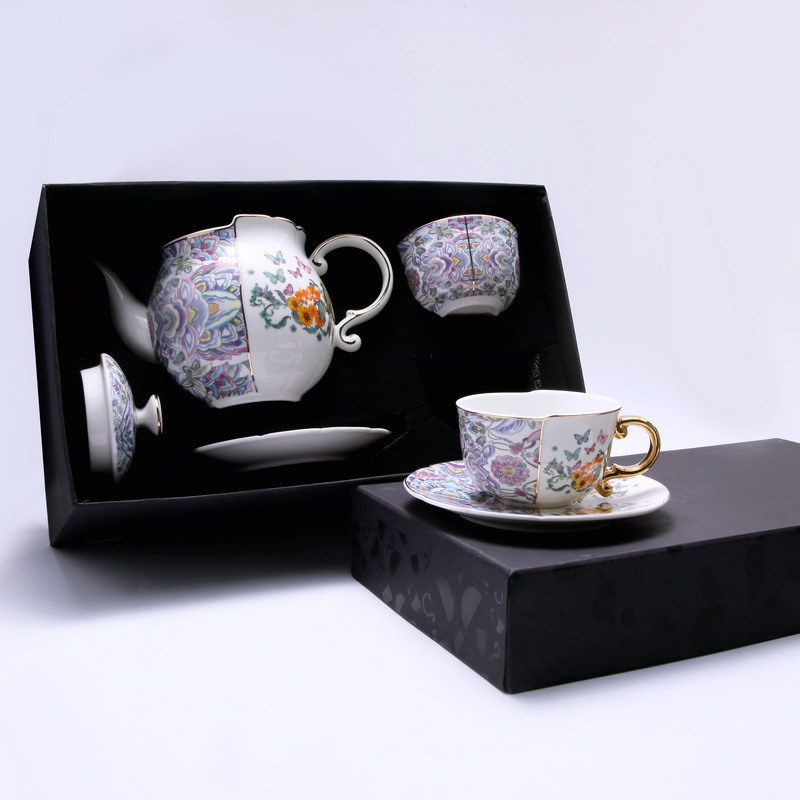 Coffee cup premium set European home luxury bone China English ceramic teacup exquisite retro afternoon tea set BS-350