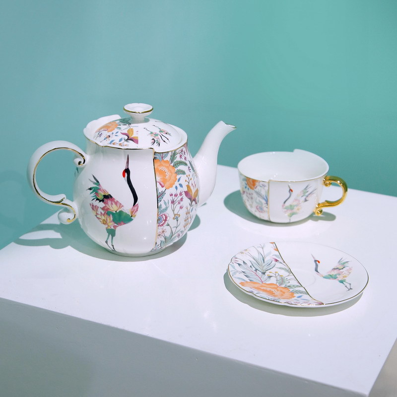 Coffee cup premium set European home luxury bone China English ceramic teacup exquisite retro afternoon tea set BS-350